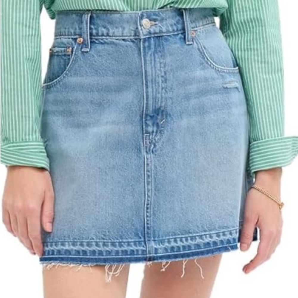 Gap Factory Denim Washwell Mini Skirt Light Wash